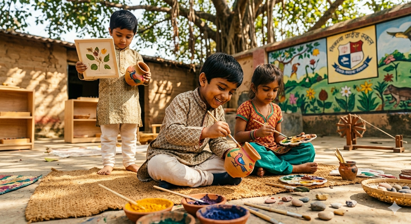 Children learning and playing at Learning Nesto Preschool in Hyderabad